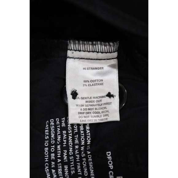 I Love Ugly ILU Mens Size Medium Ralph Pants Jean Black Drop Crotch Tapered - Picture 6 of 11